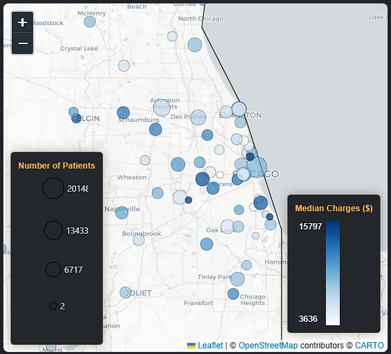 Map of Chicago Hospitals